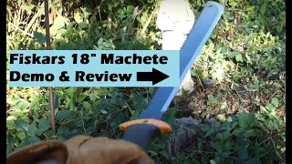 Buying a Cheap Machete from Walmart Fiskars 18quot Ultra Sharp Machete Saw Combo Product Review Demo [upl. by Gal456]