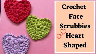 Crochet Heart Face Scrubby Tutorial [upl. by Candi]