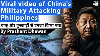 Viral video of Chinas Military Attacking Philippines  Galwan Type Attack captured in video [upl. by Llenrup]