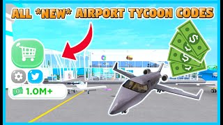 AIRPORT TYCOON CODES ALL NEW  WORKING 2020  ROBLOX [upl. by Hayikaz]