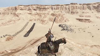 1000 MEN DESERT VALLEY BATTLE Mount amp BLade 2 BANNERLORD [upl. by Siegler]