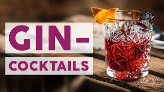 Trendgetränke 2018 3 beliebte Cocktails mit Gin 🍸  REZEPTE [upl. by Ilecara]