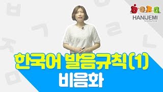 Korean Pronunciation Rules nasalization 한국어 발음 규칙 비음화 [upl. by Sou]