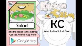 West Indies Salad Crab  Kitchen Cat [upl. by Huoh]