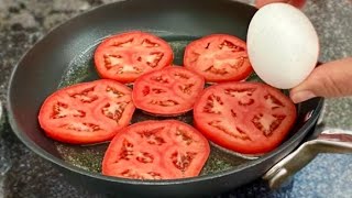 3 eggs for 1 tomato Quick breakfast in 5 minutes The recipe is simple and delicious [upl. by Esydnac]