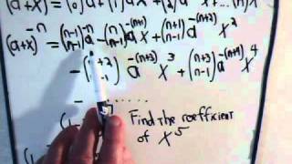 Binomial Expansion With Negative Exponent Example 1 [upl. by Velick]