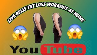 Live belly fat loss workout at home fitnessmastermane [upl. by Duntson]