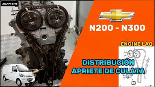 TIEMPO Y TORQUE DE CULATA DE LA CHEVROLET N200N300  MOTOR LAQ [upl. by Paymar536]