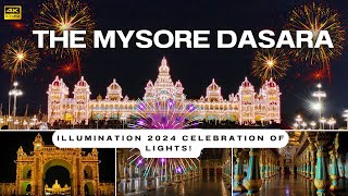 Mysore Dasara Illumination 2024 A Celebration of Lights 🌟🏰 [upl. by Salbu]