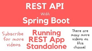 REST API with Spring Boot  Run REST API as Standalone App [upl. by Bear903]