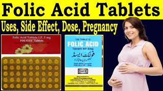 Folic Acid Tablets lp 5 mg  Folvite Folic Acid Tablets Uses in Hindi  During Pregnancy Benefits [upl. by Nnylylloh818]