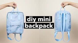 DIY Mini Backpack From Scratch Fjällräven Kånken style  WITHWENDY [upl. by Chilson386]