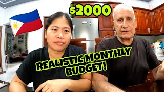 Philippines Monthly Budget 2024  Is 2000 per month enough  Cost of living in the Philippines [upl. by Atalayah]