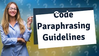 Is paraphrasing code plagiarism [upl. by Chadbourne]