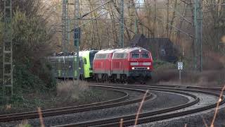 Ein quotFLIRTquot der Nordbahn wird von zwei 218er abgeschleppt Elmshorn 17012023 [upl. by Yrellav]