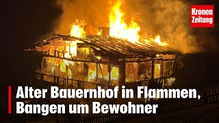 Alter Bauernhof in Flammen Bangen um Bewohner  kronetv NEWS [upl. by Yregerg]