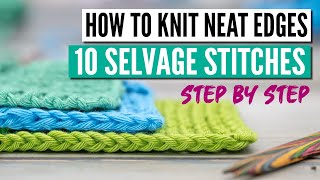 How to knit neat edges  The 10 best edge stitches in knitting [upl. by Howes]