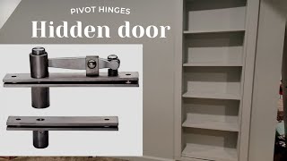 Hidden door Bookcase with TamBee Pivot hinges [upl. by Kreager866]