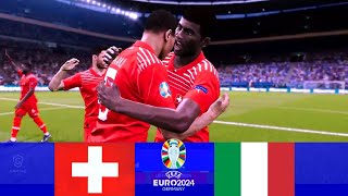 Switzerland vs Italy Highlights  EURO 2024  eFootball PES 2021 [upl. by Ahsenrad]