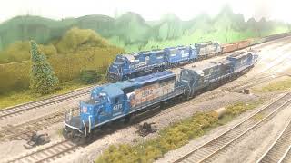 Conrail Operations on the Layout in HO Scale [upl. by Lardner]