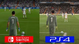 Fifa 18  Switch VS PS4  GRAPHICS COMPARISON  Comparativa [upl. by Nyrol]