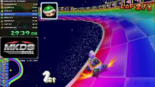 Mario Kart DS  32 Tracks Speedrun World Record in 5420 [upl. by Krista935]