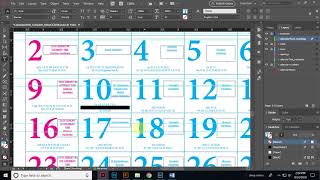 How to create Calendar Pads from scratch using InDesign CC 2018 [upl. by Aneetak]