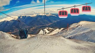 🚡 Telegondola Sinaia 🚠 Urcare ⏫ Cota 1000 🌄 Cota 1400 ⛰️ Cota 2100 🏔️☃️❄️ 28 02 2020 [upl. by Tandy]