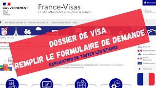 Demande de VISA détudes  Formulaire VISA France avec toutes les étapes [upl. by Ydnys]