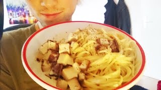 ASMR Creamy Pasta amp Smokey Tofu with Cashews  Relaxing Eating Sounds No talking  Vegan [upl. by Elyag]