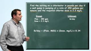 Problem Solved Chlorine Pounds Per Day  Distribution Math [upl. by Wells661]