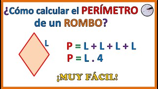 PERÍMETRO de un ROMBO  SUPER FÁCIL 🤩 [upl. by Jung]