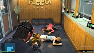 GTA 5  The Fleeca Bank Heist  10 Star Escape RDE 401 ⭐⭐⭐⭐⭐⭐⭐⭐⭐⭐ [upl. by Cinimmod778]