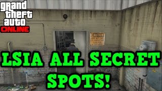 Gta 5 Online LSIA ALL SECRET SPOTS  HIDDEN LOCATIONS Los Santos International Airport [upl. by Marian]