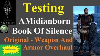 Skyrim mods  Test  AMidianborn Book Of Silence Original  Weapon And Armor Overhaul [upl. by Parthenia]