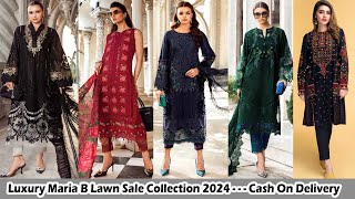 LUXURY MARIA B LAWN COLLECTION 2024  LAWN SALE COLLECTION 2024  NEW ARRIVAL  CLEARNESS STOCK [upl. by Aerahs]