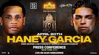 DEVIN HANEY vs RYAN GARCIA  NEW YORK CITY LAUNCH PRESS CONFERENCE [upl. by Alla]