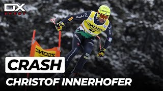 Alpine Ski Christof Innerhofer Crash at Wengen  SuperG  2023 🇮🇹 [upl. by Enelec]