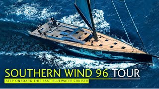 The carbon bluewater cruiser with hybrid propulsion  Southern Wind 96 tour  Yachting World [upl. by Artenal]