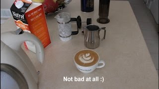 Home Latte Art with just a French Press [upl. by Anjela]