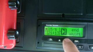 Scania Stoneridge SE5000 Exakt Duo digital tachograph manual entry daily start  how to do it [upl. by Nallaf]