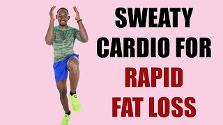 SWEATY Cardio Workout for Rapid Weight Loss🔥Running In Place🔥423 Calories🔥 [upl. by Areval]