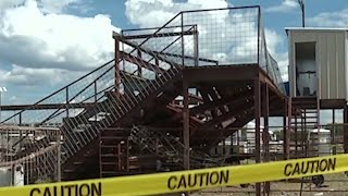 Woman dies after partial bleacher collapse at Kendall County Fair rodeo [upl. by Arymas]