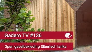 136 Open gevelbekleding verticaal van Siberisch lariks hout [upl. by Mulloy]