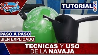 Como Usar la Navaja de Afeitar o de Barberia y Tecnica para Dominarla  Tutorial de Barberia [upl. by Annnora253]