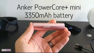 Anker PowerCore mini 3350mAh Premium Aluminum Portable Charger LipstickSized [upl. by Edy693]