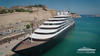 Scenic Eclipse arrives in Valletta Malta [upl. by Tnert]