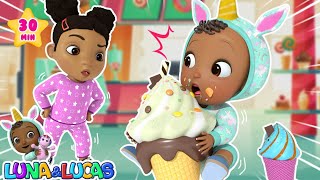 Ice Cream Song 🍨  Nursery Rhymes amp Kids Songs  Luna amp Lucas 🌈 🦄 [upl. by Anekahs]