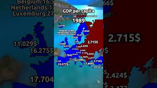 GDP per capita in Europe 1989 mapping map geography europe world [upl. by Eiclehc]