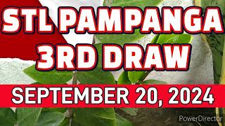 STL PAMPANGA RESULT TODAY 3RD DRAW SEPTEMBER 20 2024 8PM  FRIDAY [upl. by Lubow]